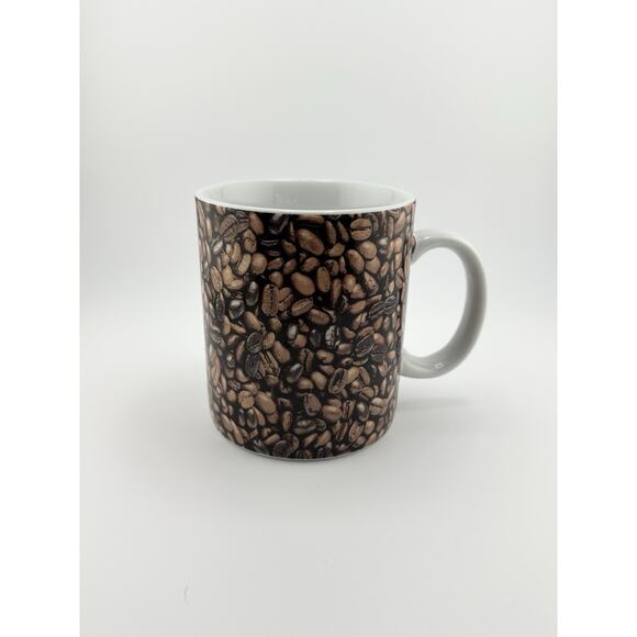 STARBUCKS 2007 Coffee Bean Design 16 OZ Ceramic Coffee Mug - Picture 2 of 8